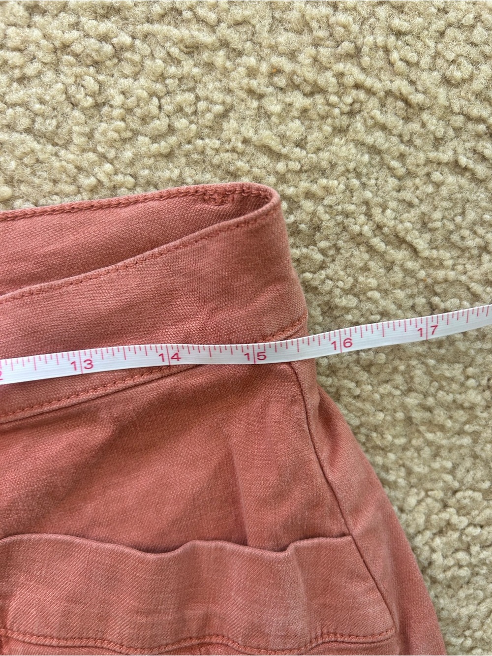 Evereve Joelle Stretch Linen Pants in Terracotta - Picture 5 of 7